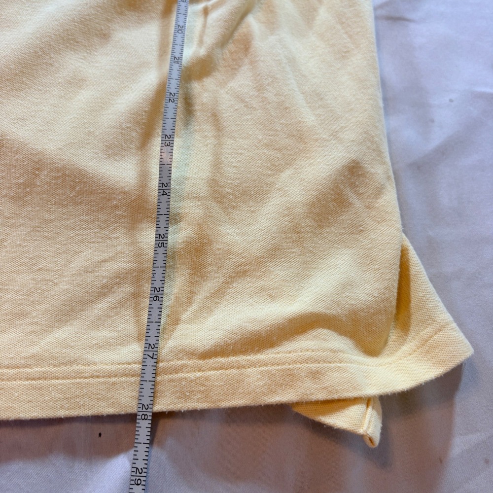Caesars Palace Polo Shirt Men Large Yellow Cotton Pique Short Sleeve Casino Logo - Picture 7 of 8